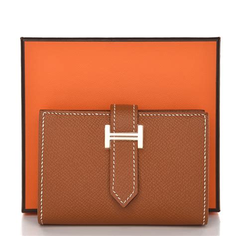 hermes epsom mini bearn wallet|HERMES Epsom Mini Bearn Wallet Gold.